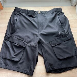 Men's Black Cargo Shorts by OK